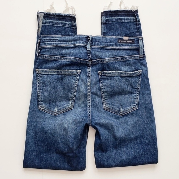 Anthropologie Citizens of Humanity CoH Rocket High Rise Jeans Raw Hem Ankle 26 - Picture 7 of 9